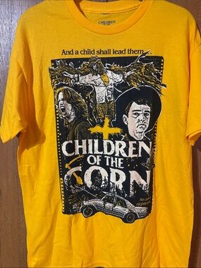 Terror Threads Yellow Graphic 'Children of the Corn' Short Sleeve Tee